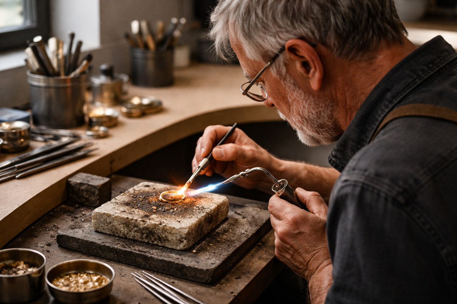 Individueller Schmuck bei der Herstellung
