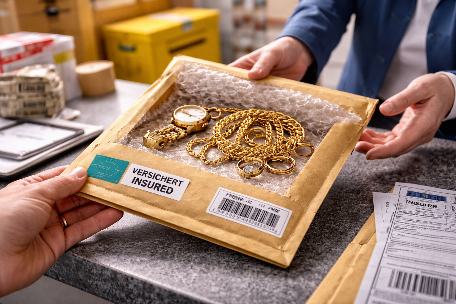 Goldankauf per Post - sicherer Versand