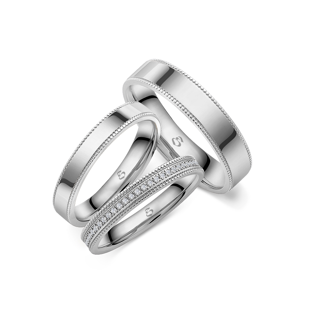 Simon & Söhne Trauringe Ringsets A 13 white