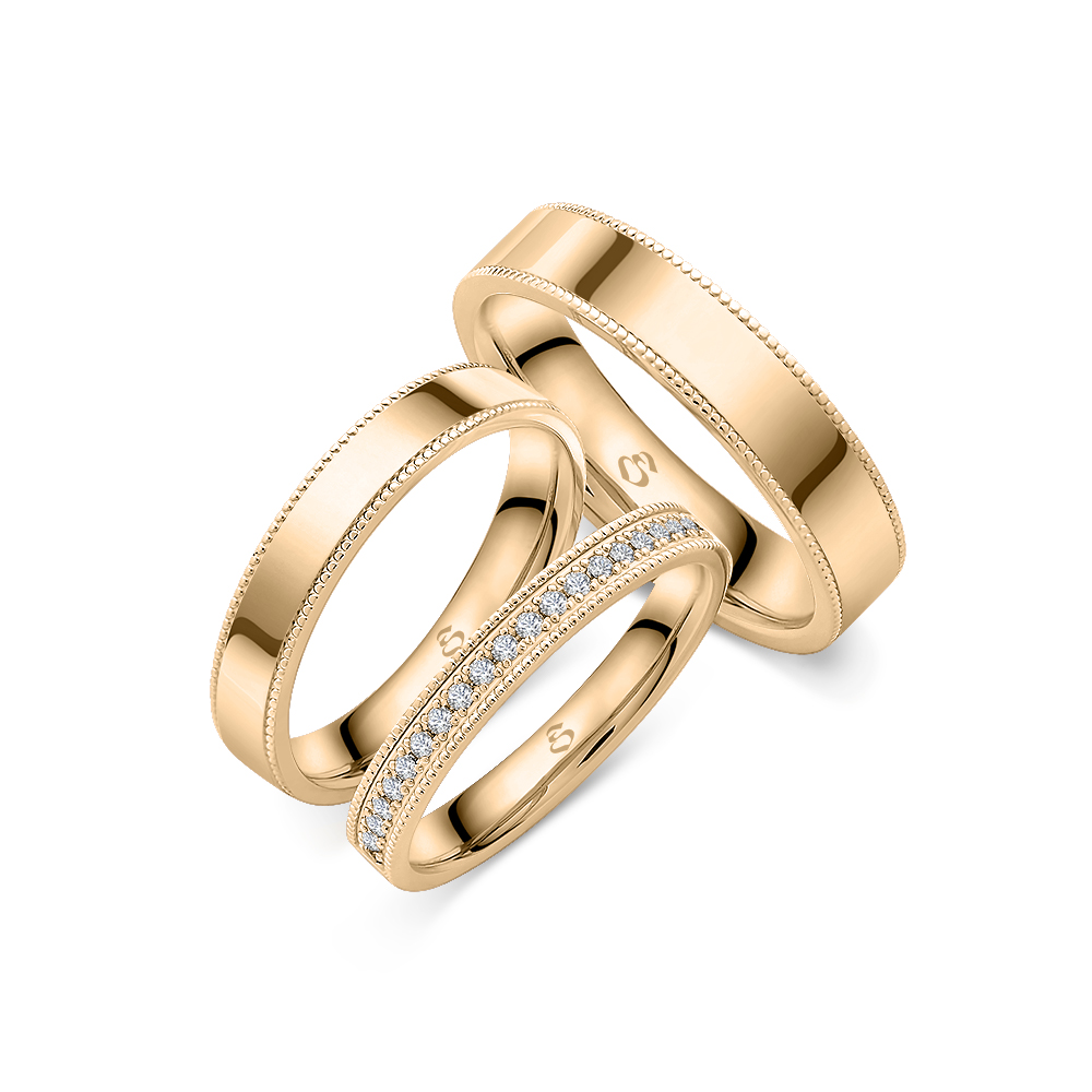 Simon & Söhne Trauringe Ringsets A 14 rose