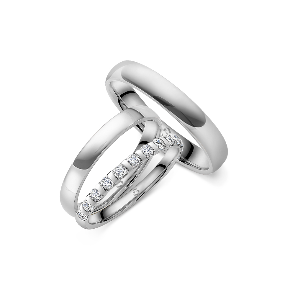 Simon & Söhne Trauringe Ringsets A 16 white