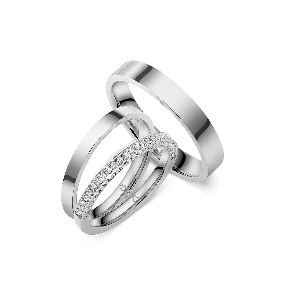 Simon & Söhne Trauringe Ringsets A 18 white