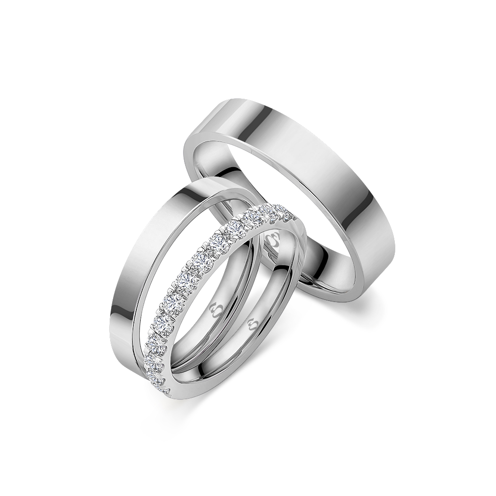 Simon & Söhne Trauringe Ringsets A 19 white