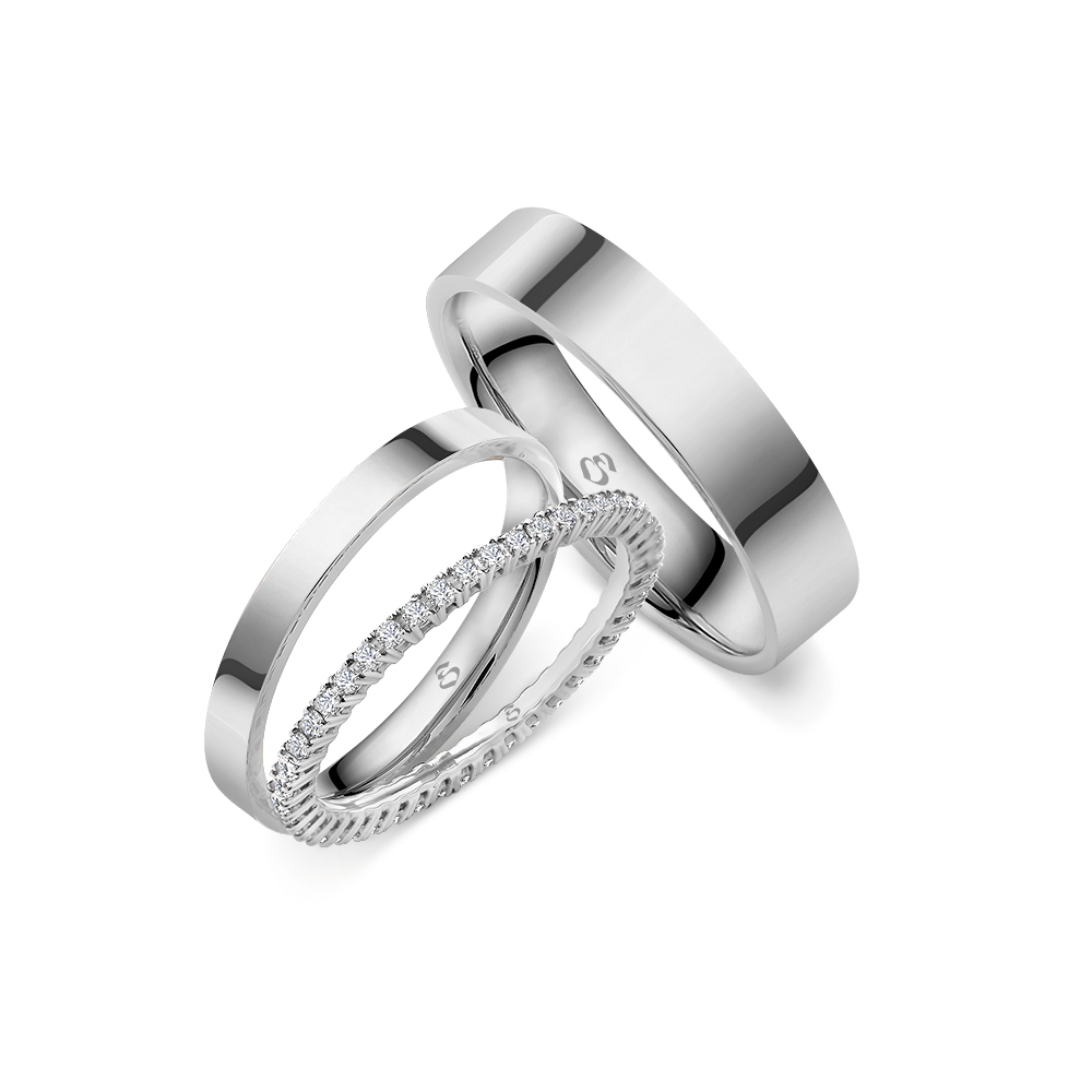 Simon & Söhne Trauringe Ringsets A 22 white
