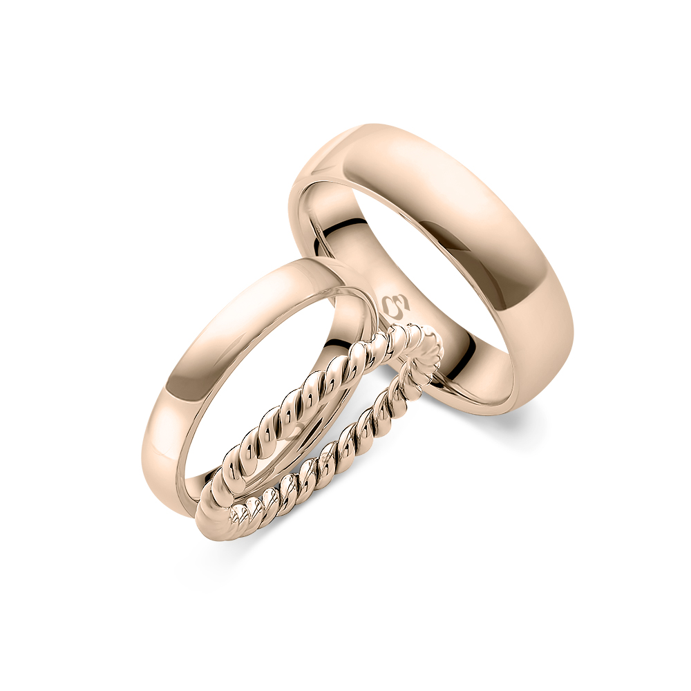 Simon & Söhne Trauringe Ringsets A 24 red