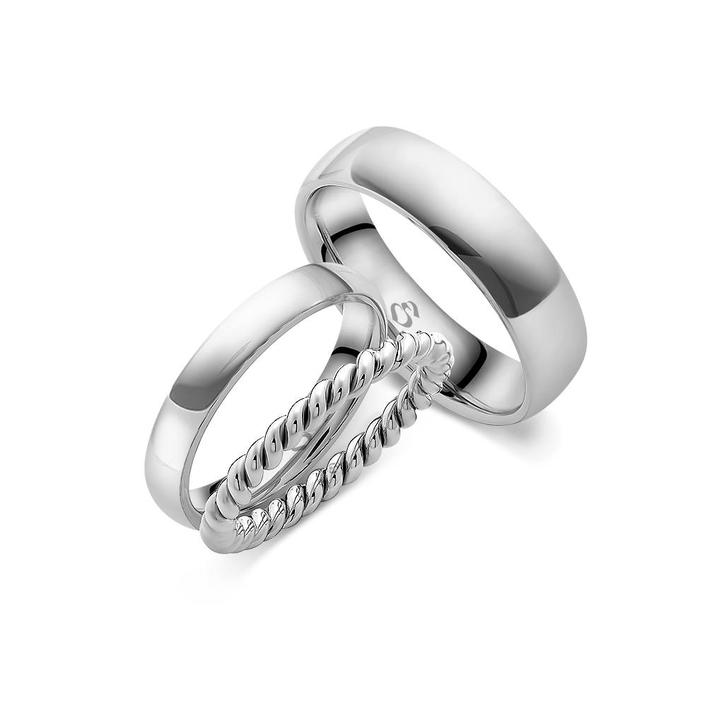 Simon & Söhne Trauringe Ringsets A 24 white